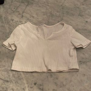 White Crop-Top From Shein